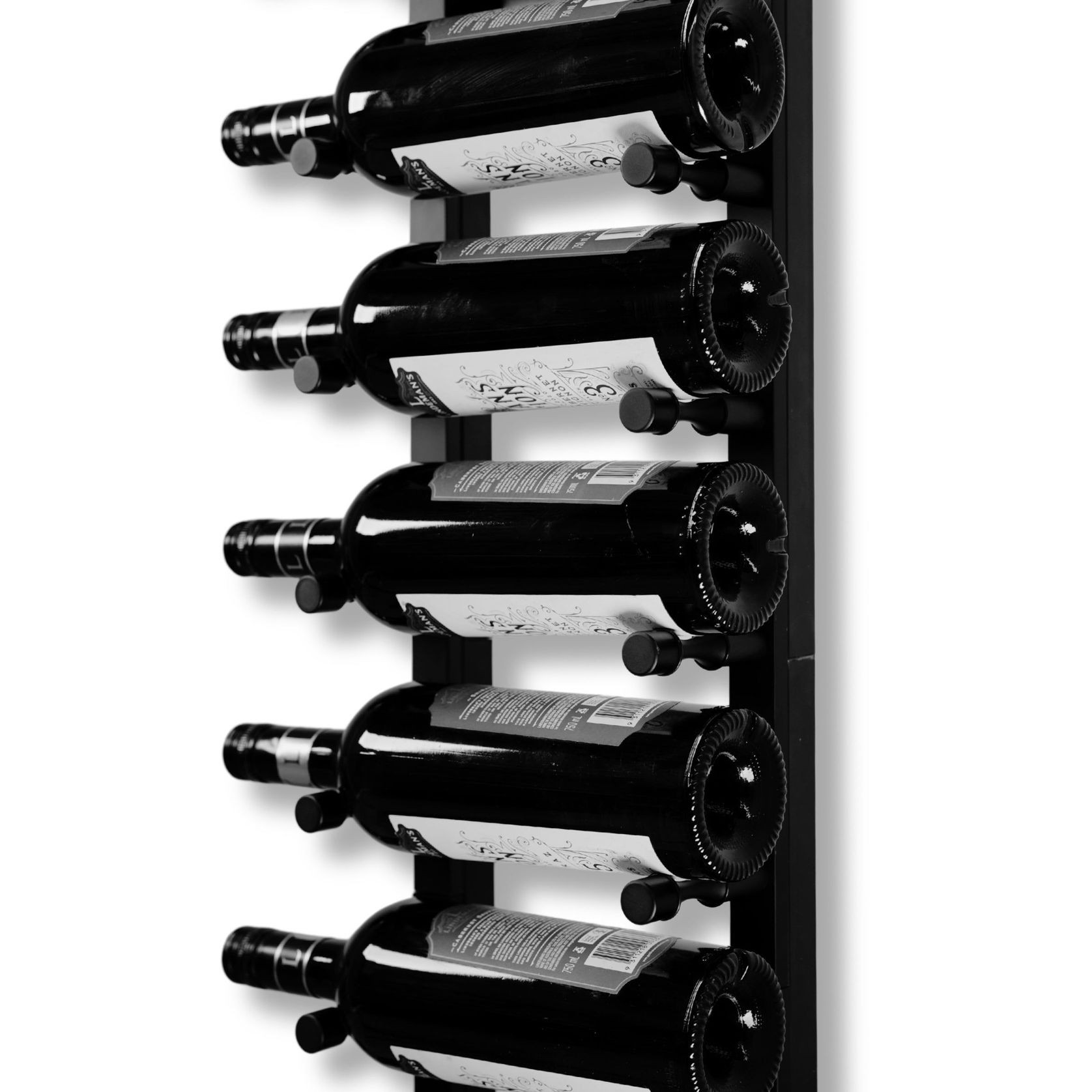 Floor-to-Ceiling Mounted Wine Rack with Offset Pegs gallery detail image