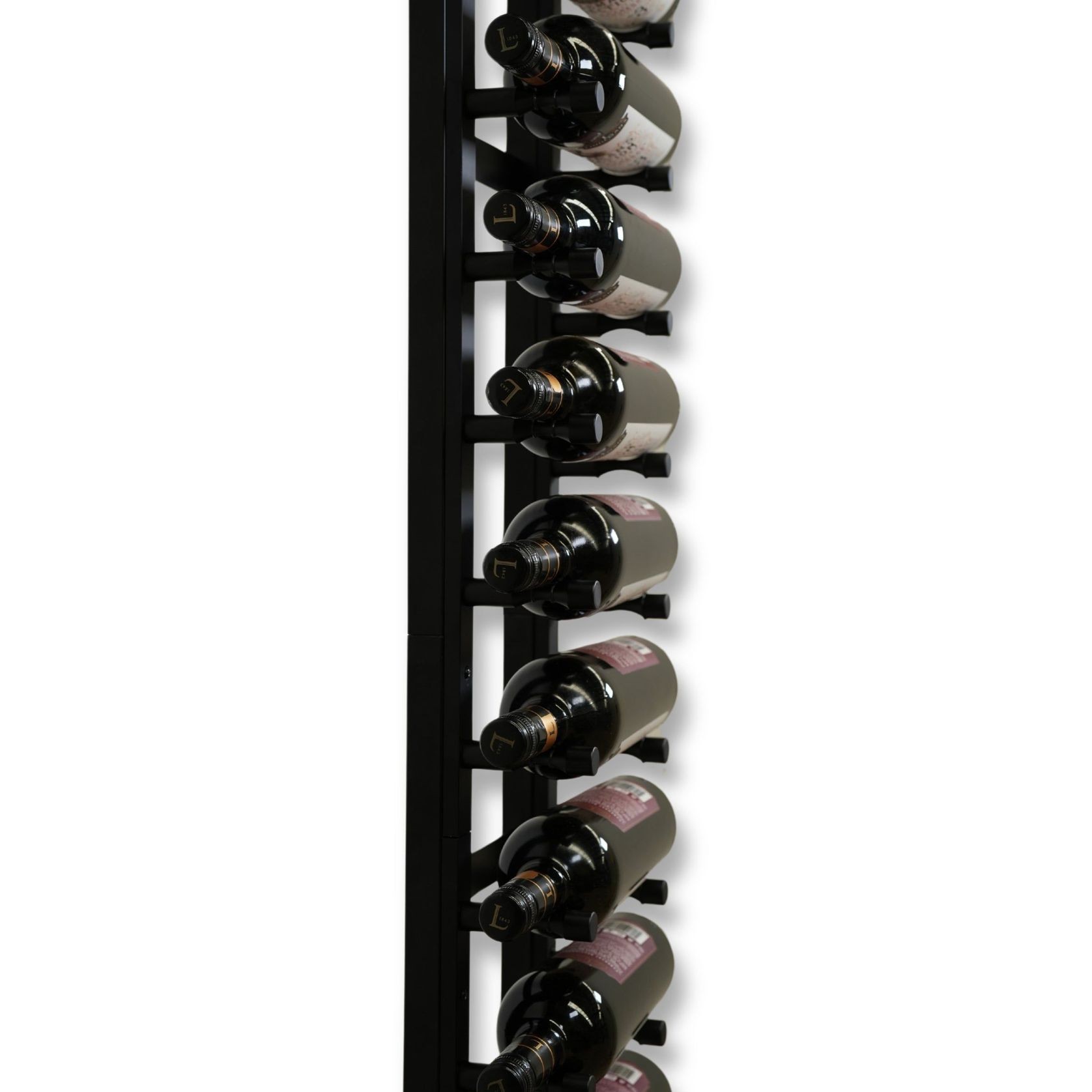 Floor-to-Ceiling Mounted Wine Rack with Offset Pegs gallery detail image