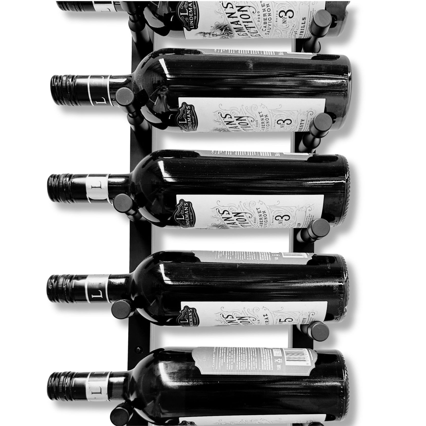 Floor-to-Ceiling Mounted Wine Rack with Offset Pegs gallery detail image
