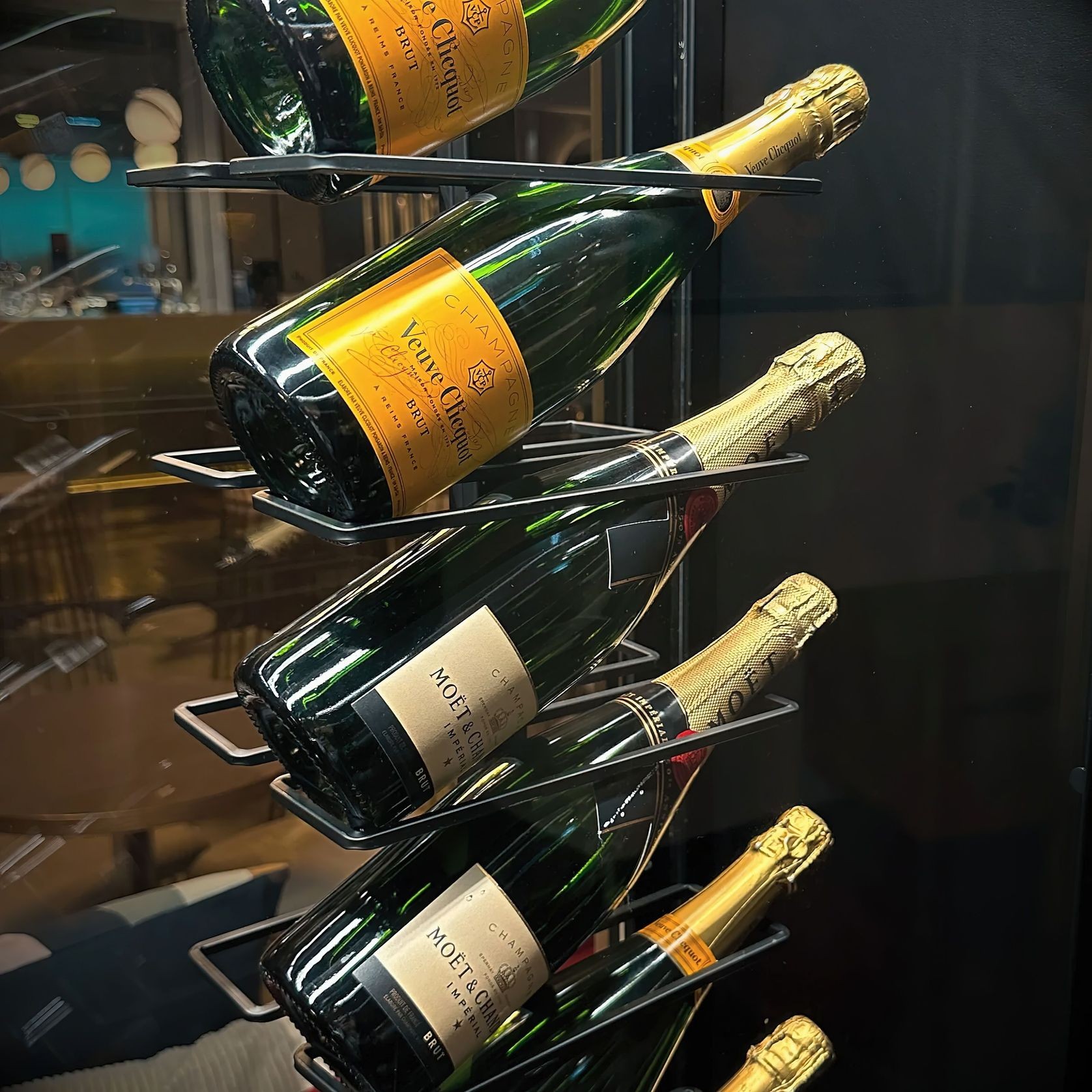 Wall Mounted Metal Rail Wine Racks gallery detail image