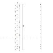 Floor-to-Ceiling Mounted Wine Rack with Offset Pegs gallery detail image