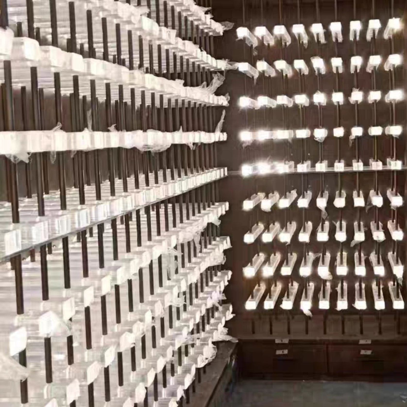 Elegant Acrylic and Metal Wine Racks with LED Lighting gallery detail image