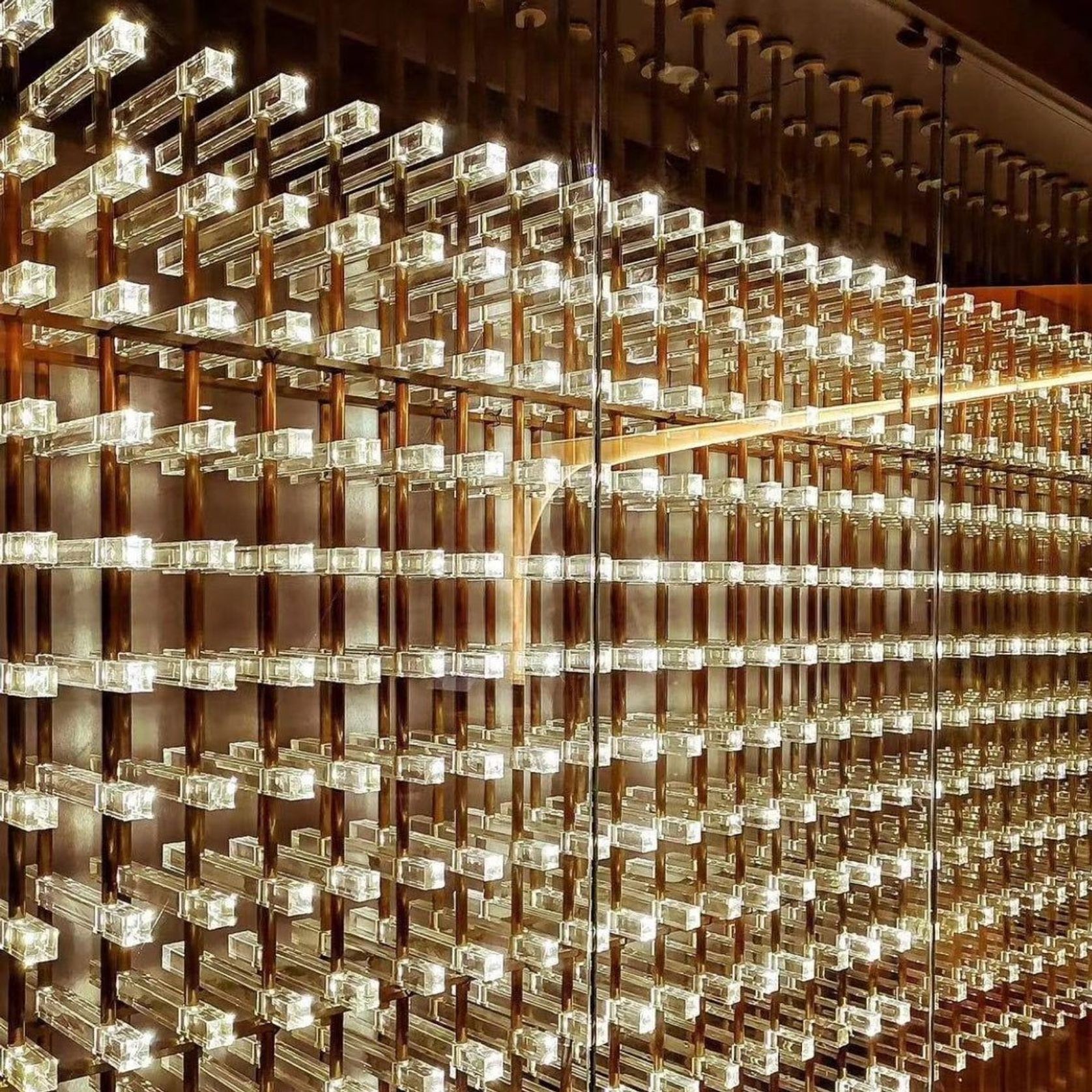 Elegant Acrylic and Metal Wine Racks with LED Lighting gallery detail image