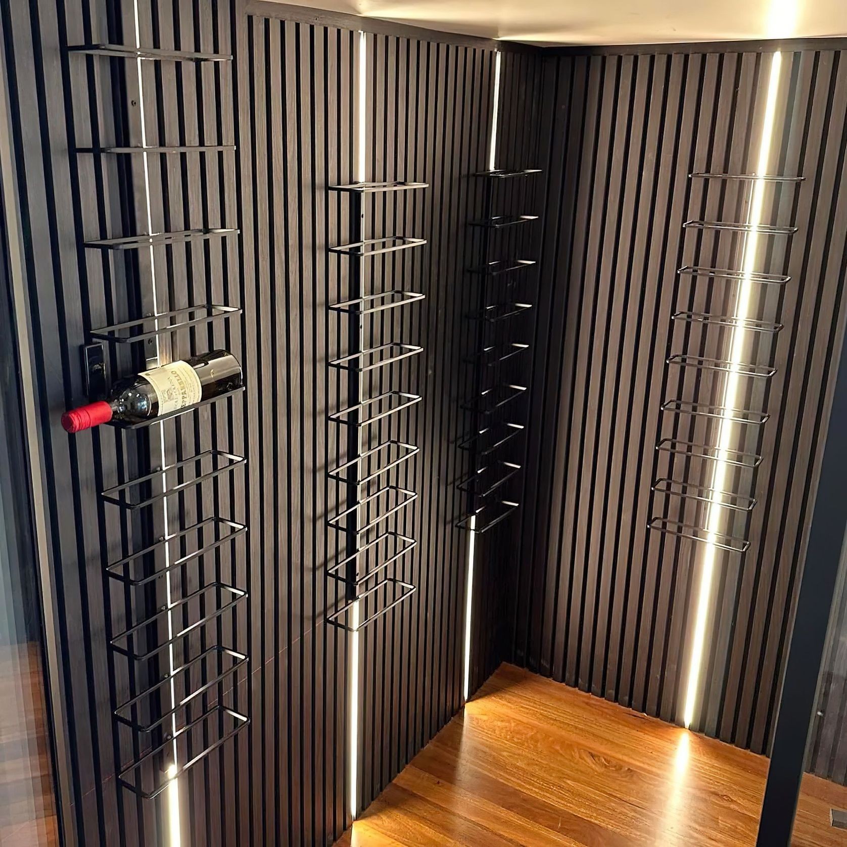 Wall Mounted Metal Rail Wine Racks gallery detail image