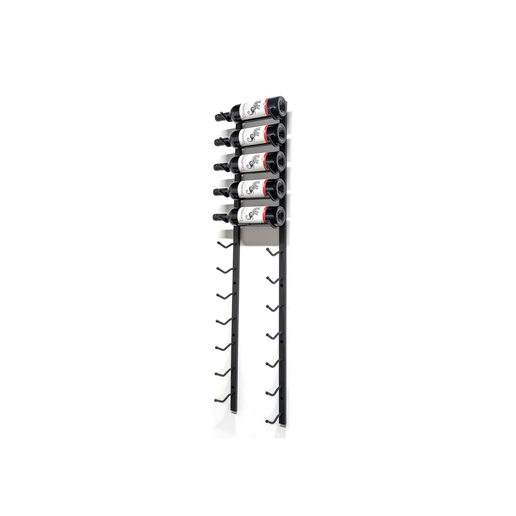 Wall Mounted Metal Rail Wine Racks gallery detail image