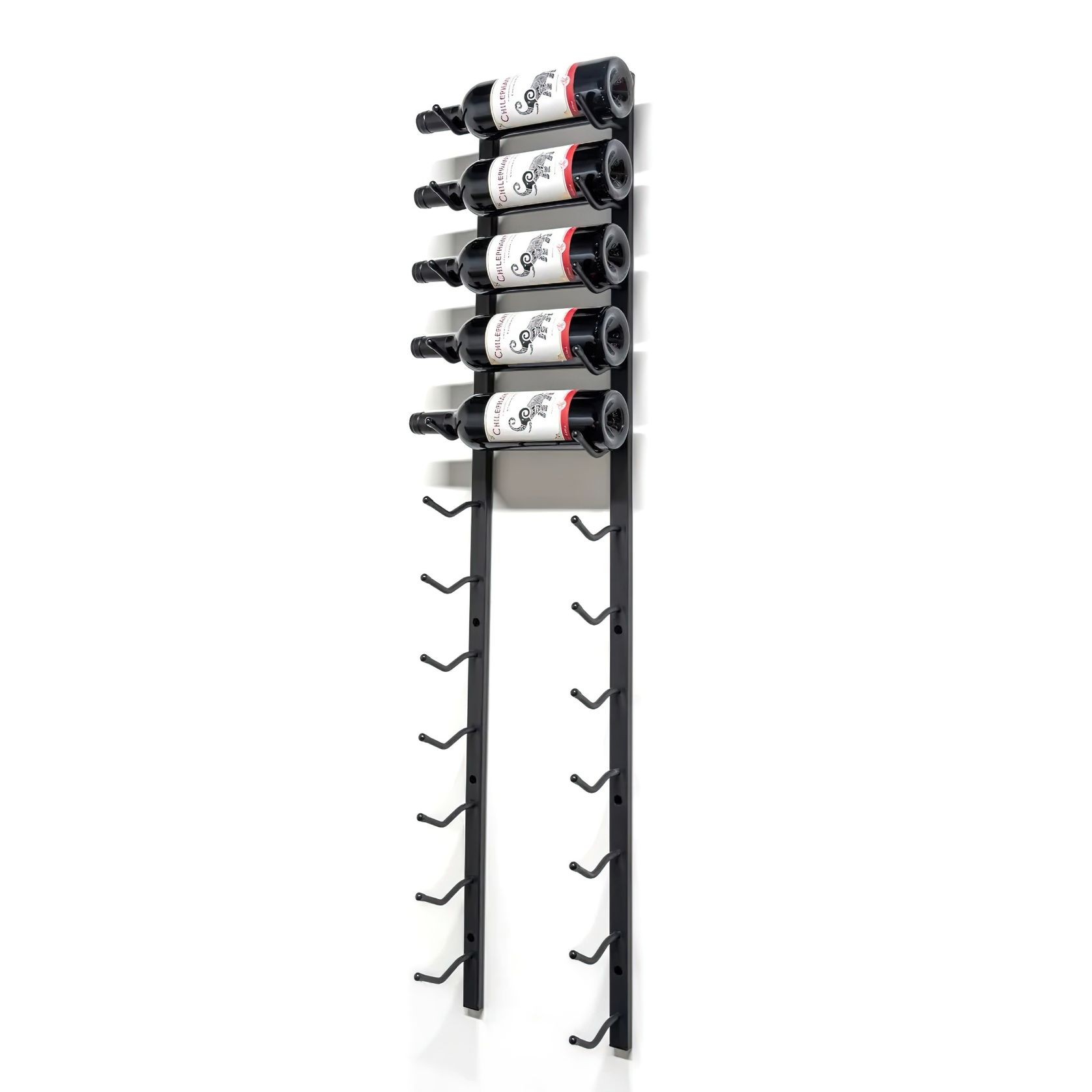 Wall Mounted Metal Rail Wine Racks gallery detail image