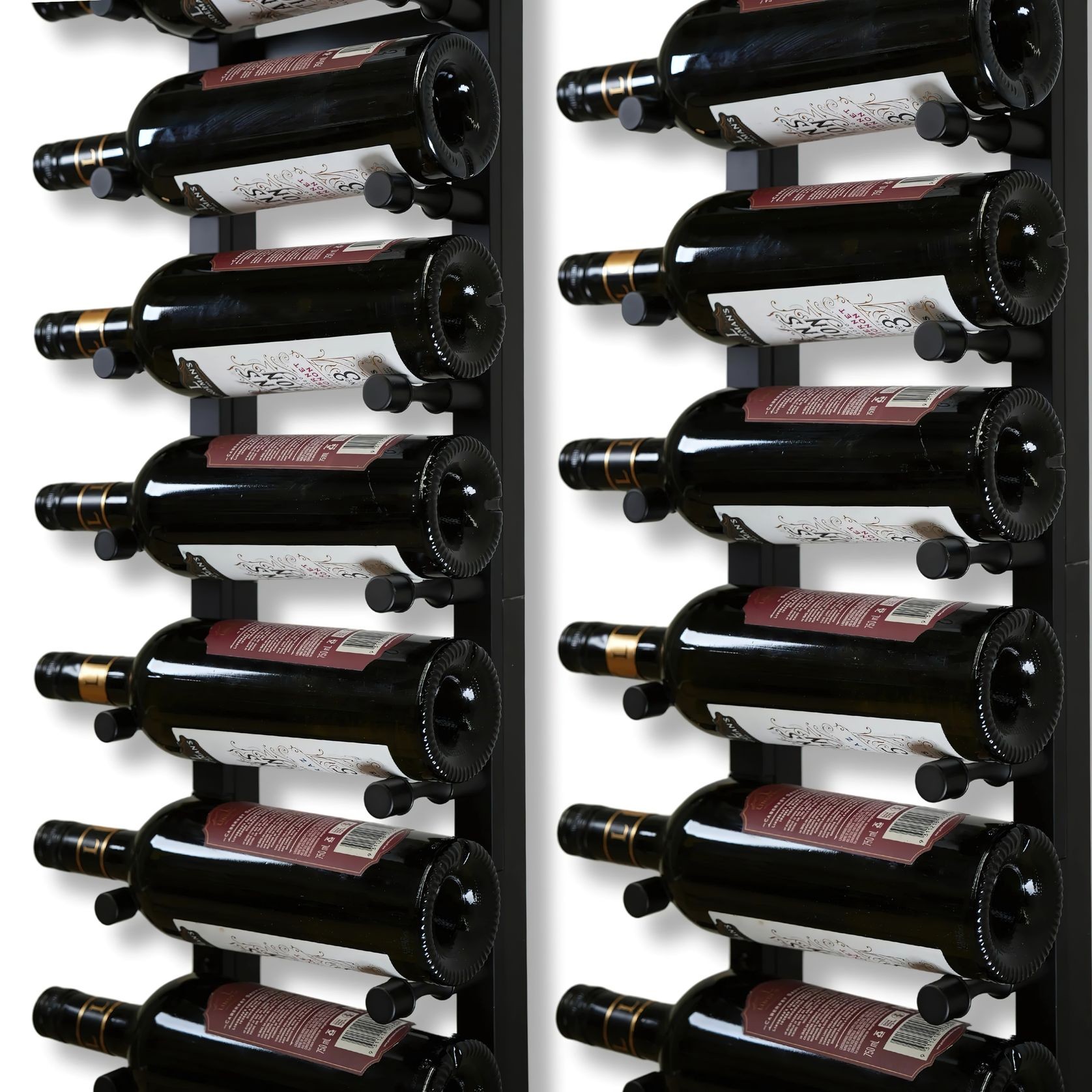 Wall Mounted Metal Rail Wine Racks gallery detail image