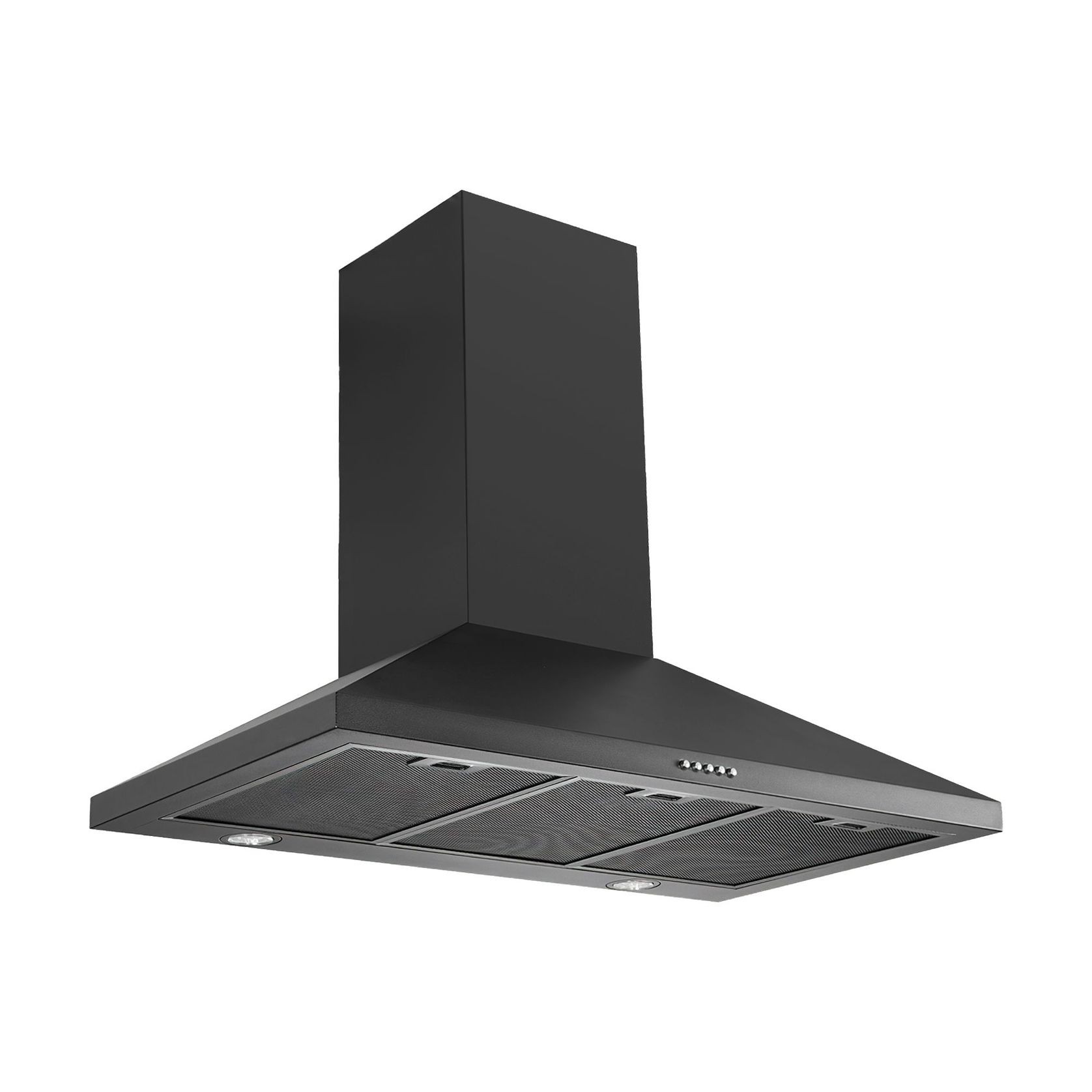 Black Wallmount Rangehood 900mm - TRI-900B gallery detail image