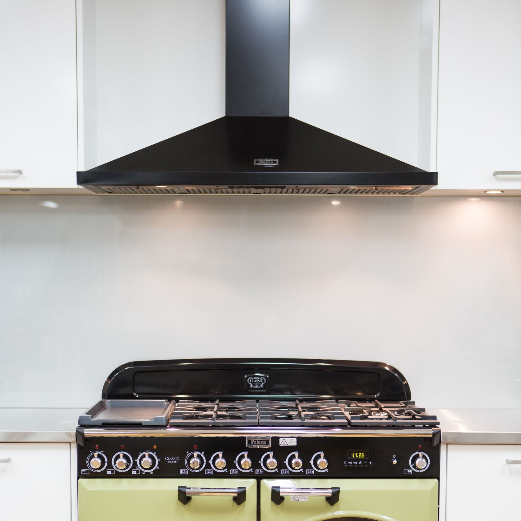 Falcon Black 110cm Canopy Rangehood gallery detail image