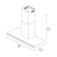Wall Rangehood, 120cm, Box Chimney, Stainless Steel & Glass gallery detail image