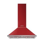 Smeg Portofino 90cm Wallmount Canopy Rangehood - Red gallery detail image
