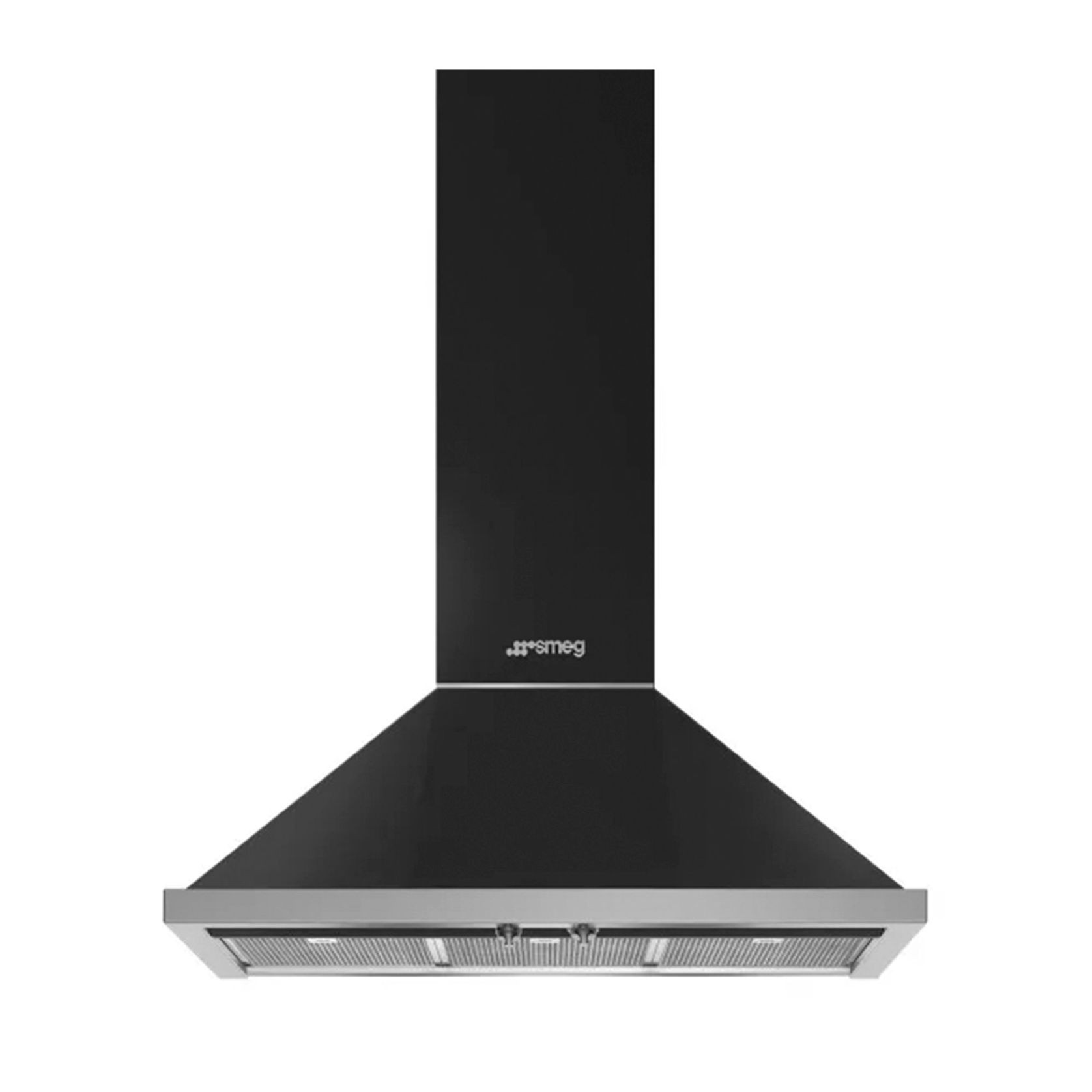 Smeg 90cm Portofino Wall Mounted Rangehood - Black gallery detail image