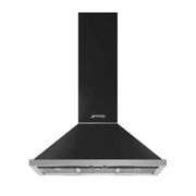 Smeg 90cm Portofino Wall Mounted Rangehood - Black gallery detail image