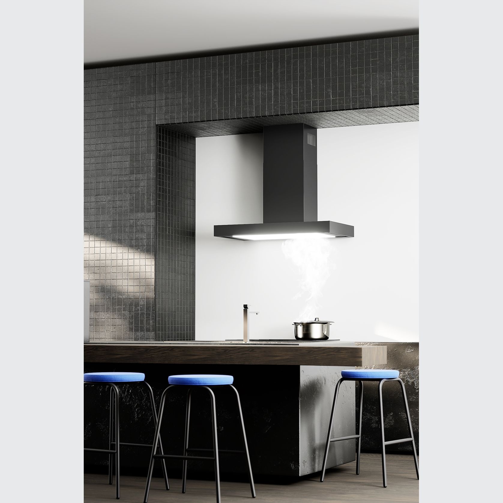 Wallmount Rangehood 900mm (Non-Silent) - SDLUNA gallery detail image