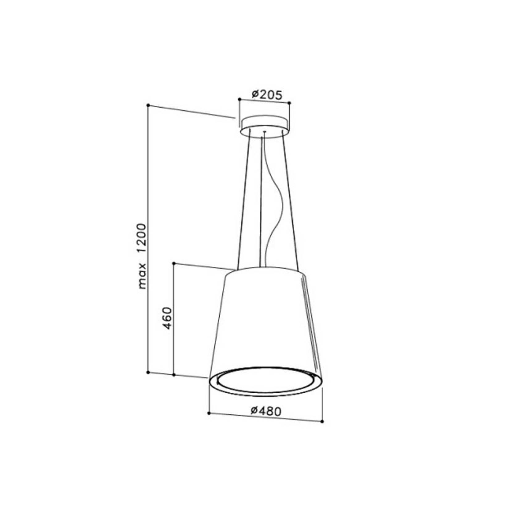 Sirius Ceiling Mount Pendant Rangehood - Copper gallery detail image