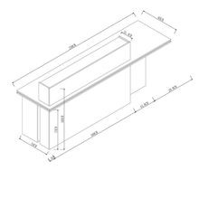 JARIN Reception Desk 2.4M Left Panel - Carbon & White gallery detail image