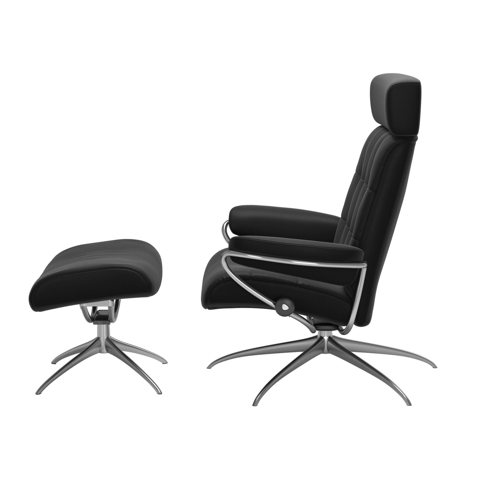 Stressless® London Star Recliner w/ Adjustable Headrest gallery detail image