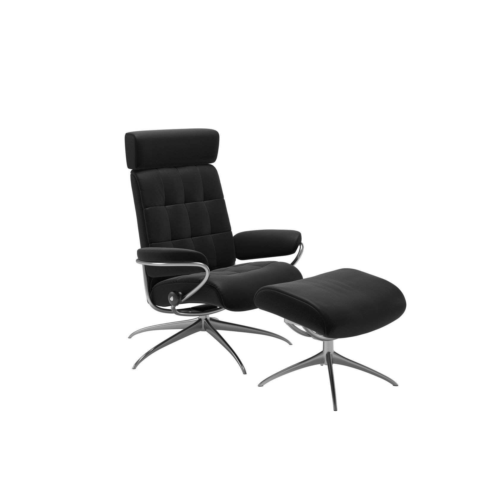 Stressless® London Star Recliner w/ Adjustable Headrest gallery detail image