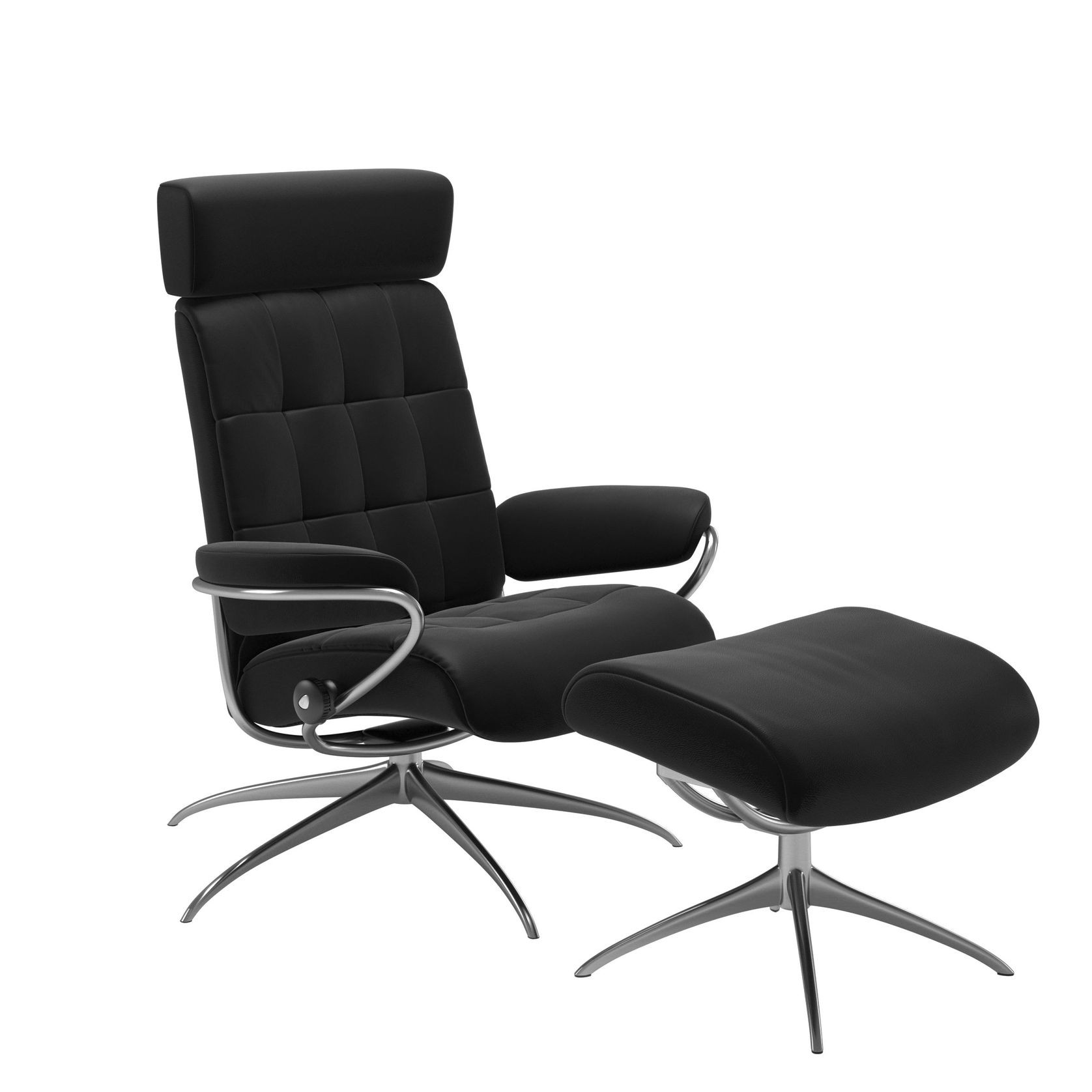 Stressless® London Star Recliner w/ Adjustable Headrest gallery detail image
