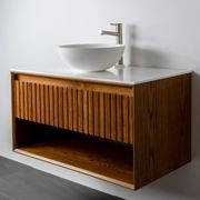 Plato Largo 1200 Single Drawer Open Shelf Wall Hung Vanity Range gallery detail image