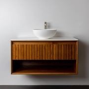 Plato Largo 1200 Single Drawer Open Shelf Wall Hung Vanity Range gallery detail image
