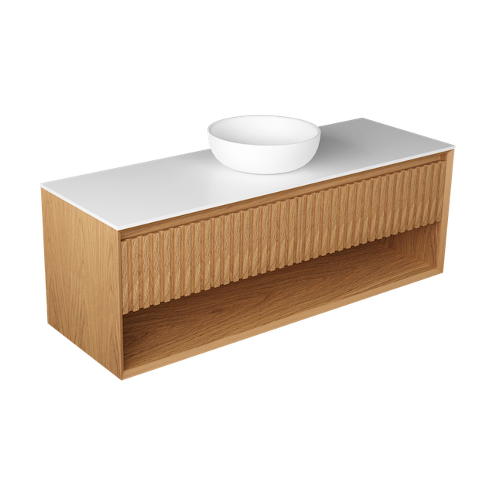 Plato Largo 1500 Open Shelf Wall Hung Vanity Range gallery detail image