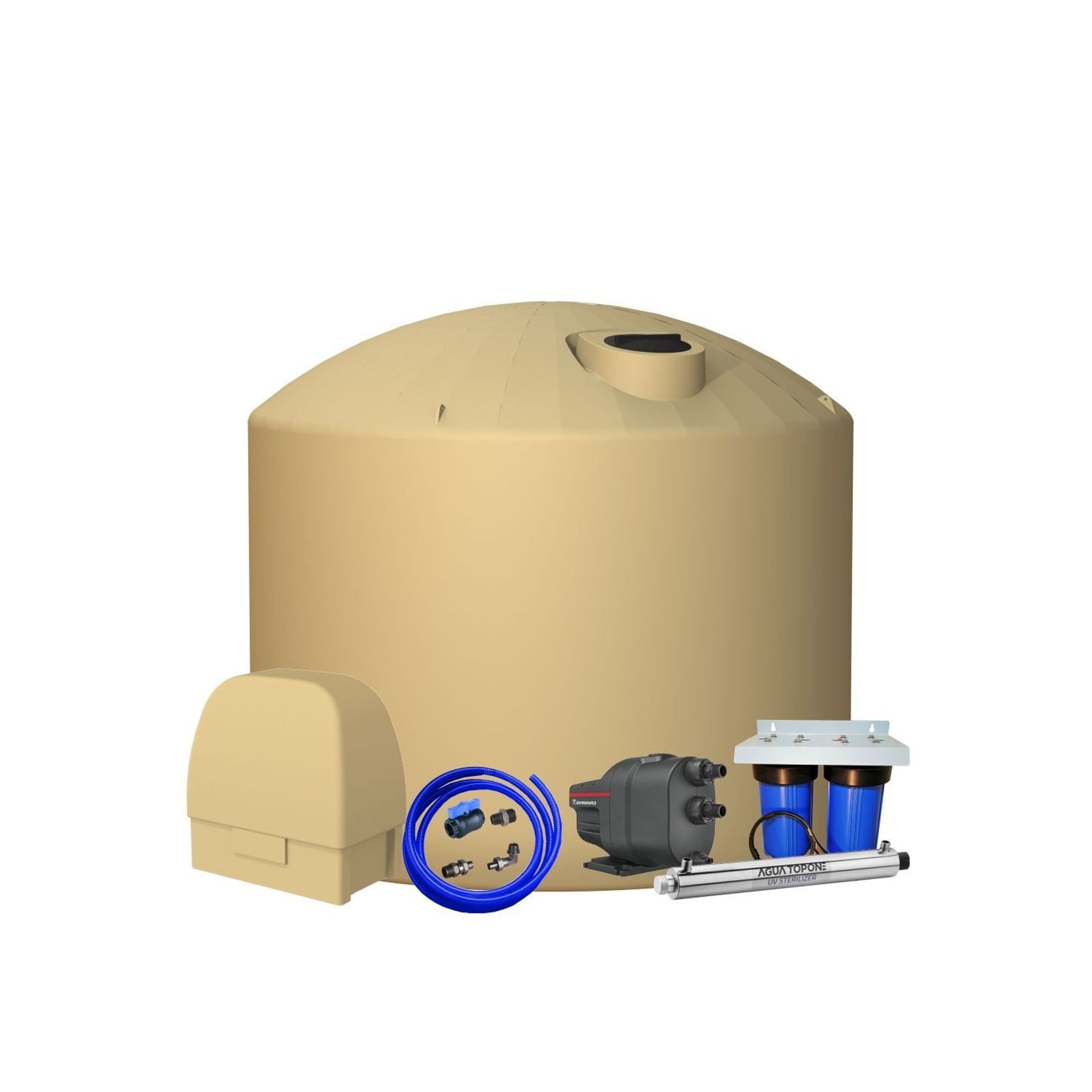 25000 LITRE PLASTIC WATER TANK COMBO INCL. ACCESSORIES gallery detail image