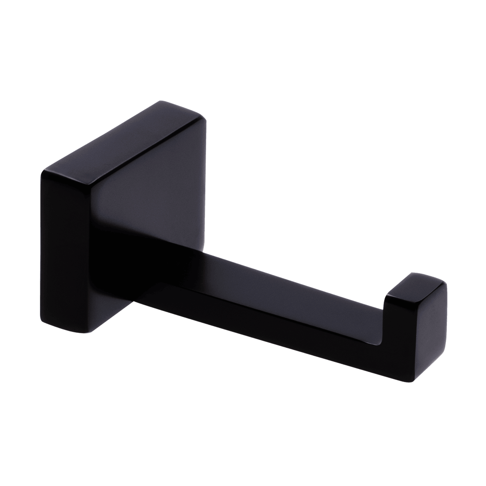 Cubic Robe Hook Satin Black gallery detail image