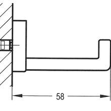 Cubic Robe Hook Brushed Nickel gallery detail image