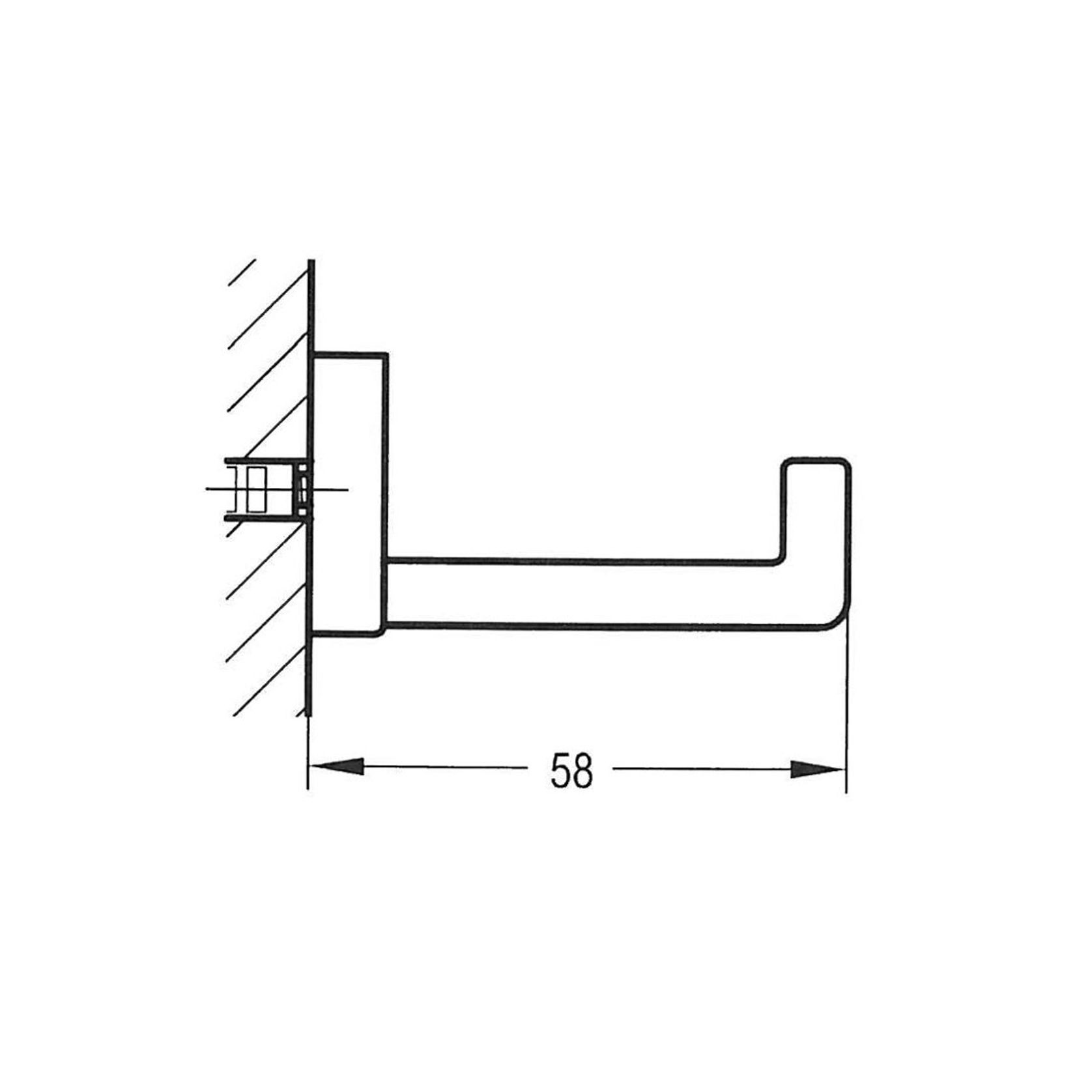 Cubic Robe Hook Brushed Nickel gallery detail image