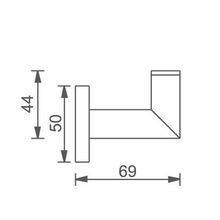 Colab Robe Hook Brushed Nickel gallery detail image