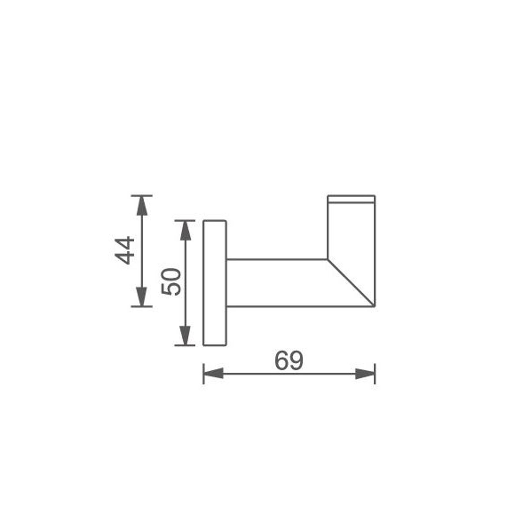 Colab Robe Hook Brushed Nickel gallery detail image