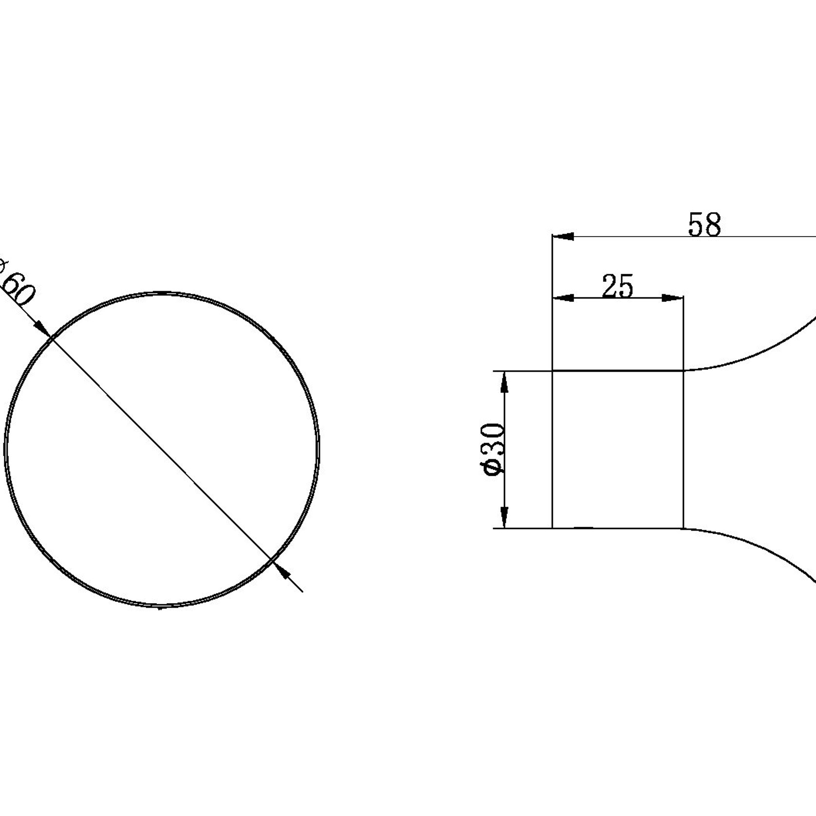 Zen SS316L Robe Hook | Graphite gallery detail image