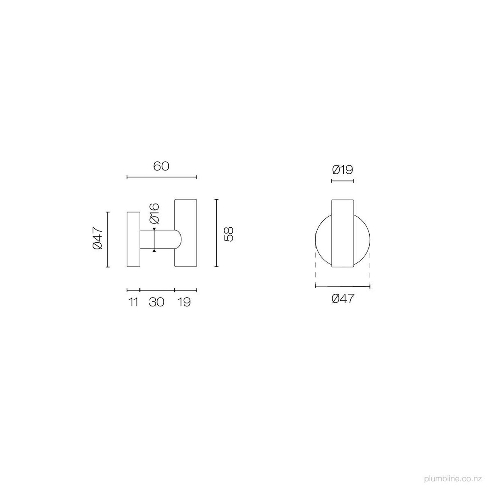 Tube Robe Hook gallery detail image
