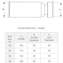 Candel - Curtain Rod Finial gallery detail image