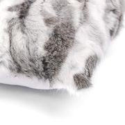 Arctic Rabbit Cushion - Patched Grey & White gallery detail image