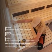 ‍Kiva Reset™ 4 Person Traditional Double Tier Sauna gallery detail image