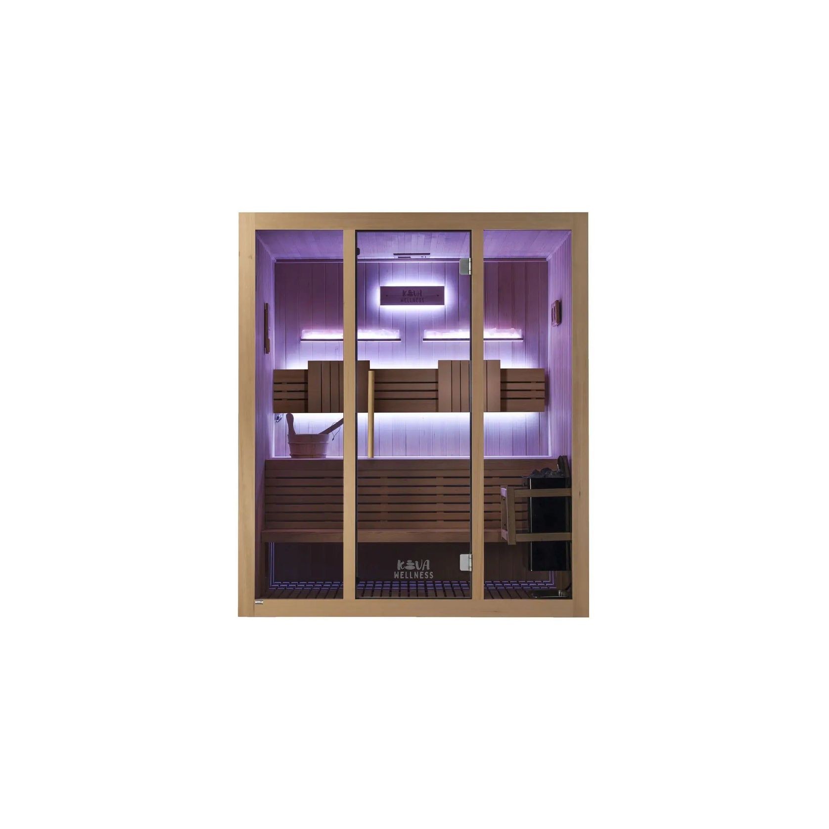 ‍Kiva Reset™ 4 Person Traditional Double Tier Sauna gallery detail image