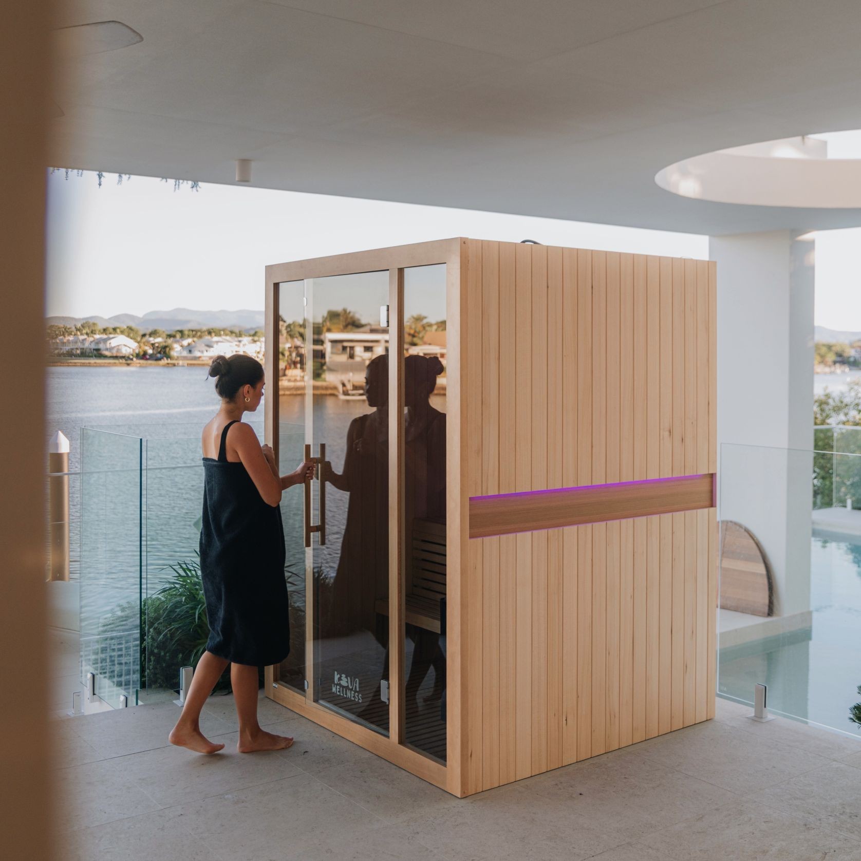 Kiva Reset™ 3 Person Traditional Double Tier Sauna gallery detail image