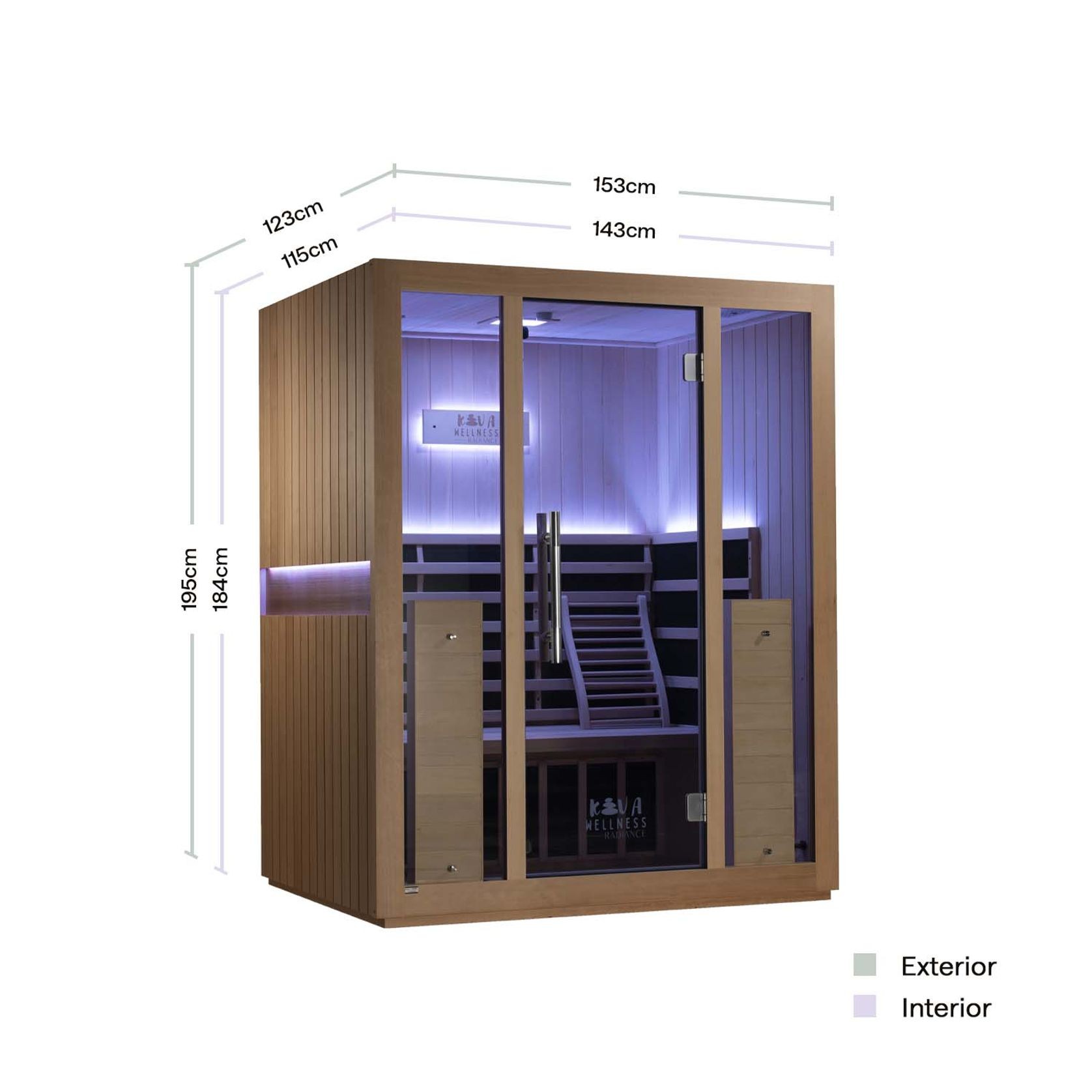 Radiance 3 Person Full Spectrum Infrared Sauna gallery detail image