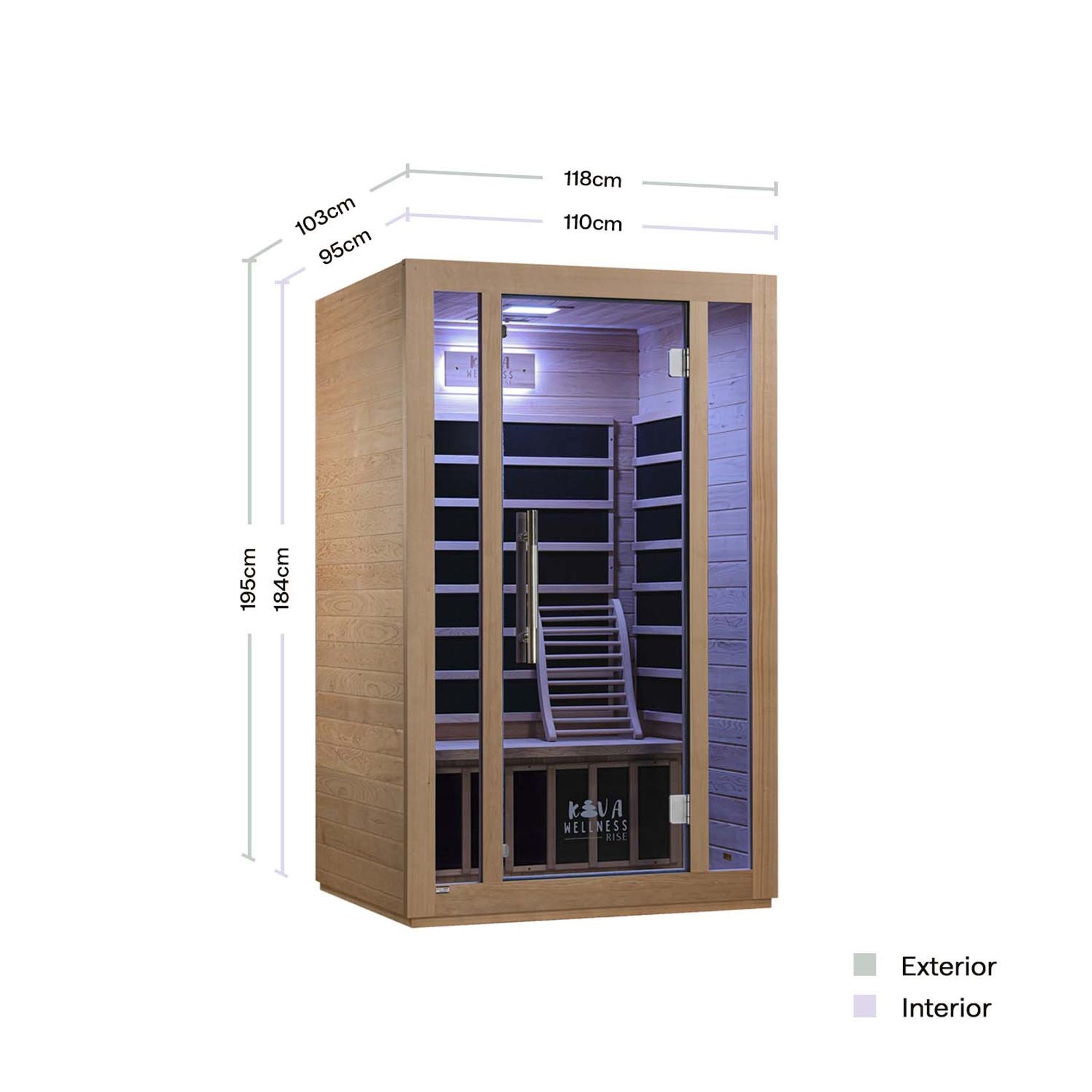 Radiance 2 Person Full Spectrum Infrared Sauna gallery detail image