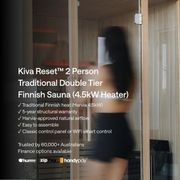 ‍Kiva Reset™ 2 Person Traditional Double Tier Sauna gallery detail image