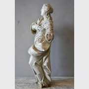 Antique French Carved Statue of a Saint gallery detail image