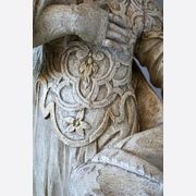 Antique French Carved Statue of a Saint gallery detail image