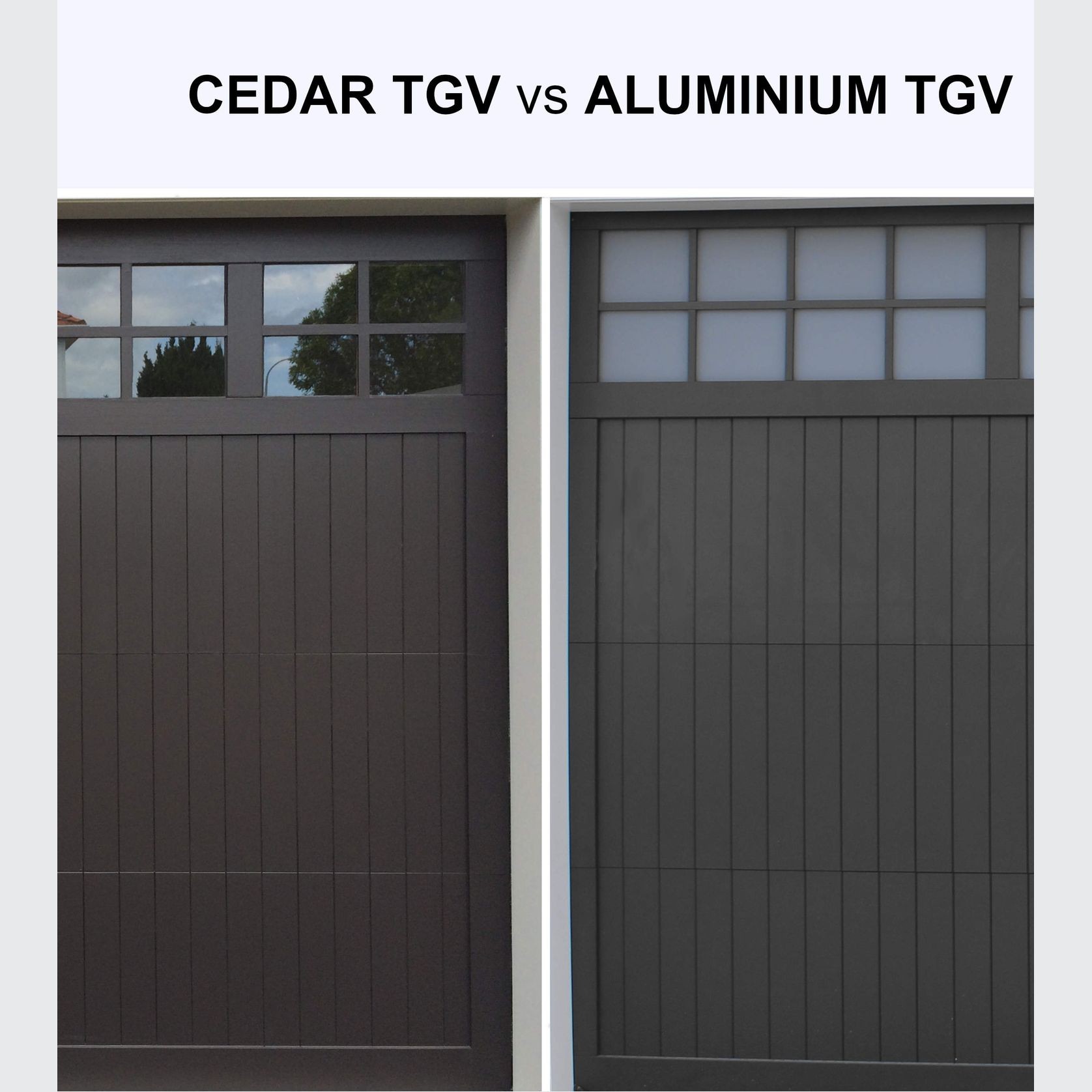 Aluminium Craftsman Garage Door with Colonial Windows gallery detail image