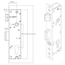 Yale Induro 2-Point Mortice Lock gallery detail image