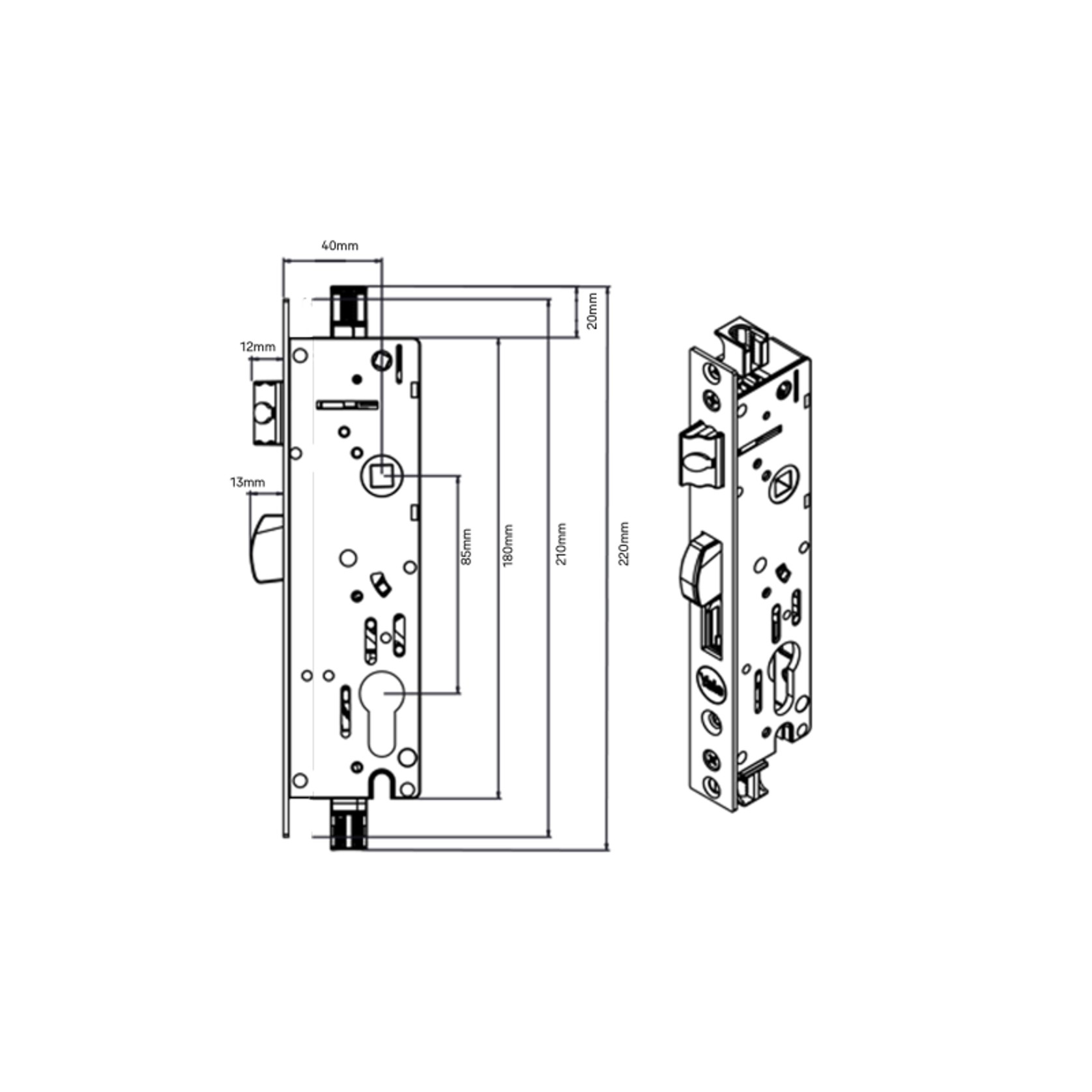 Yale Induro 4-Point Mortice Lock gallery detail image