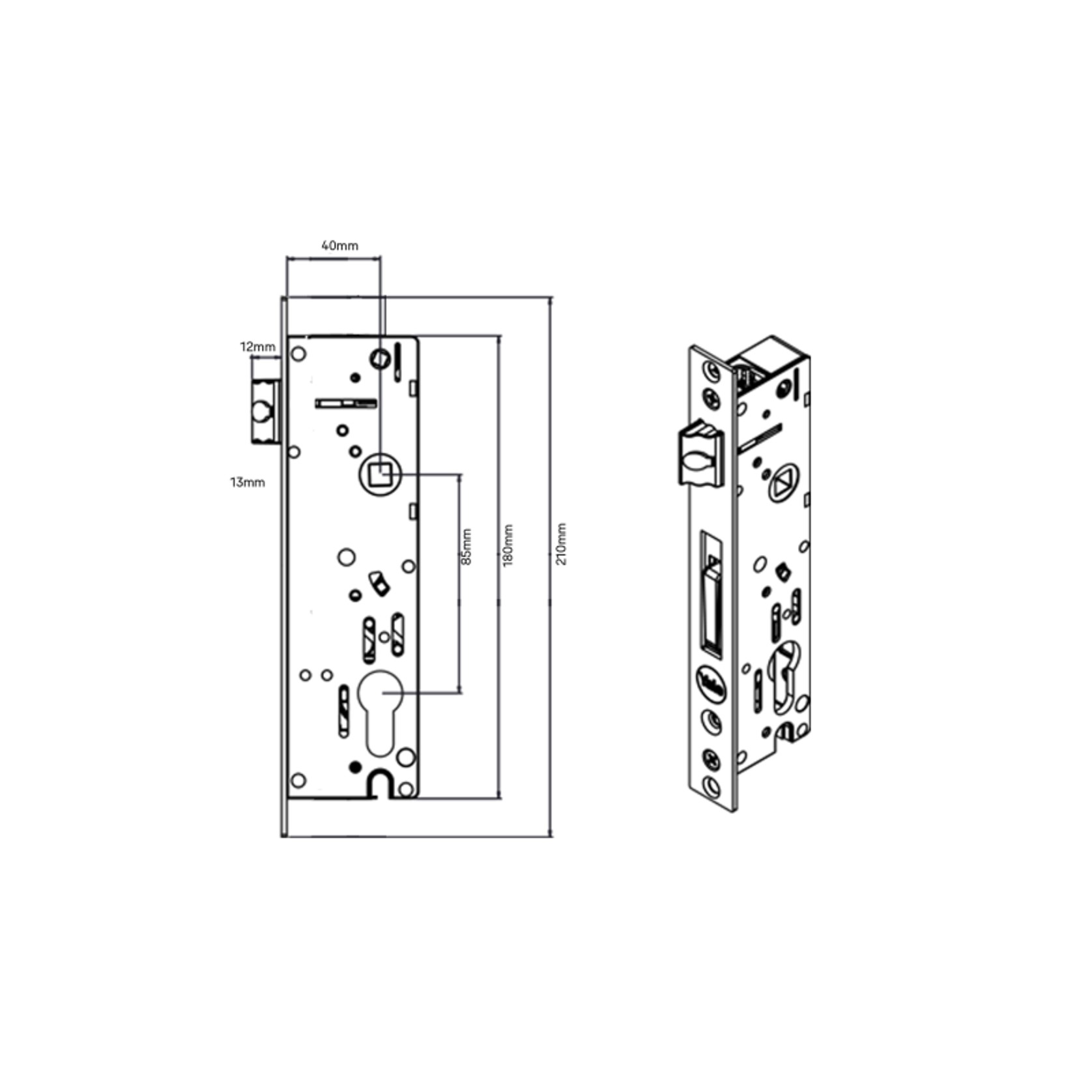 Yale Induro 4-Point Mortice Lock gallery detail image