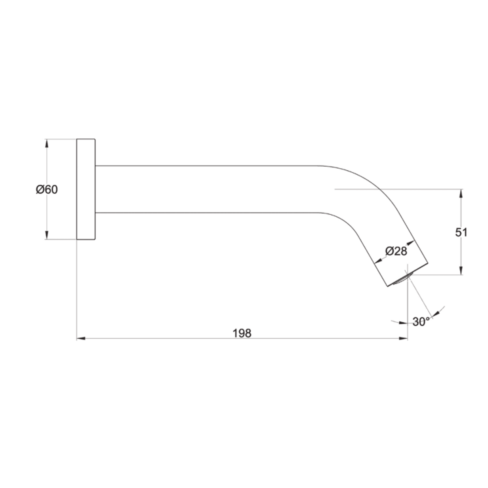 Luxe Wall Mounted Automatic Tap With Sensor gallery detail image