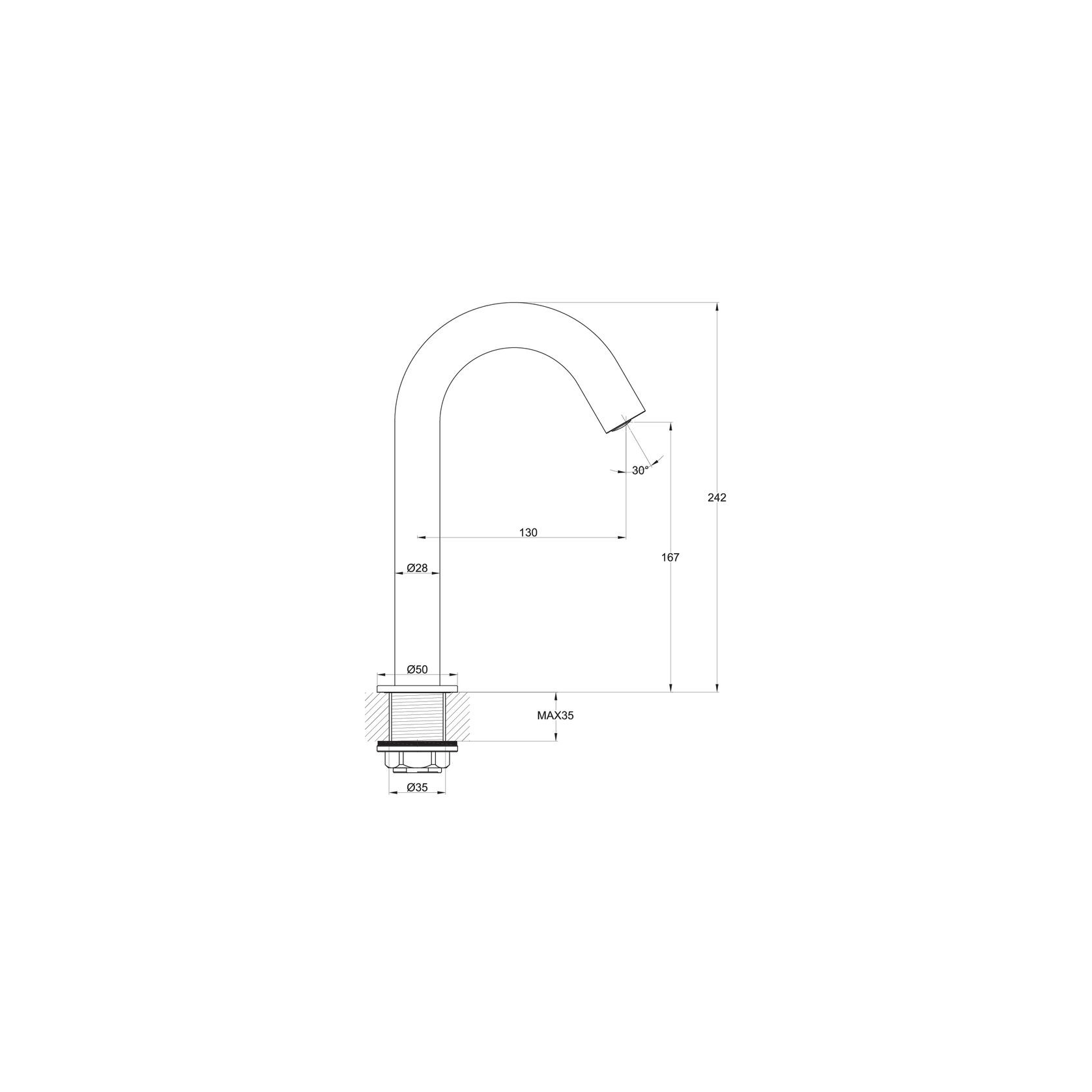 Luxe Deck Mounted Automatic Sensor Tap Chrome gallery detail image